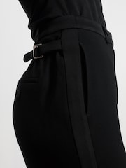 Black Crepe Tailored Slim Trousers - Image 4 of 6