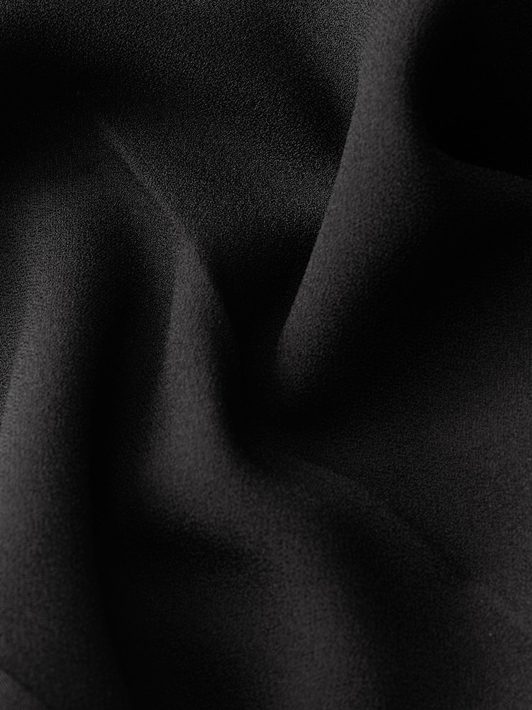 Black Crepe Tailored Slim Trousers - Image 6 of 6