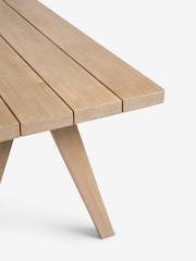 Natural Amalfi Garden 6 Seater Wooden Dining Table and Bench Set - Image 5 of 6