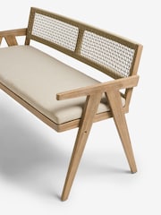 Natural Amalfi Garden 6 Seater Wooden Dining Table and Bench Set - Image 6 of 6