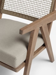 Natural Amalfi Garden Wooden 2 Seater Bistro Table and Chairs Set - Image 8 of 9