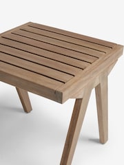Natural Amalfi Garden Wooden 2 Seater Bistro Table and Chairs Set - Image 9 of 9