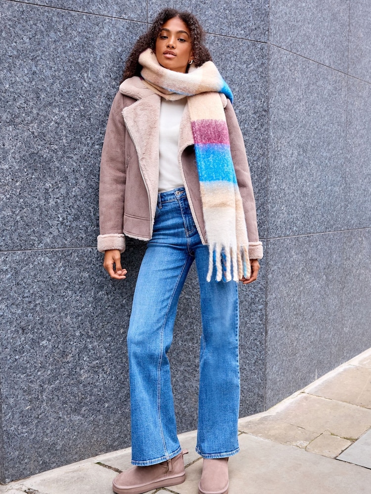 Pink Shower Resistant Faux Fur Lined Suede Ankle Boots - Image 2 of 11