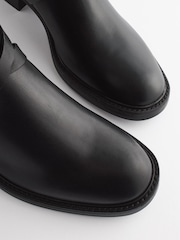 Black Signature Leather Strap Detail Ankle Boots - Image 6 of 10