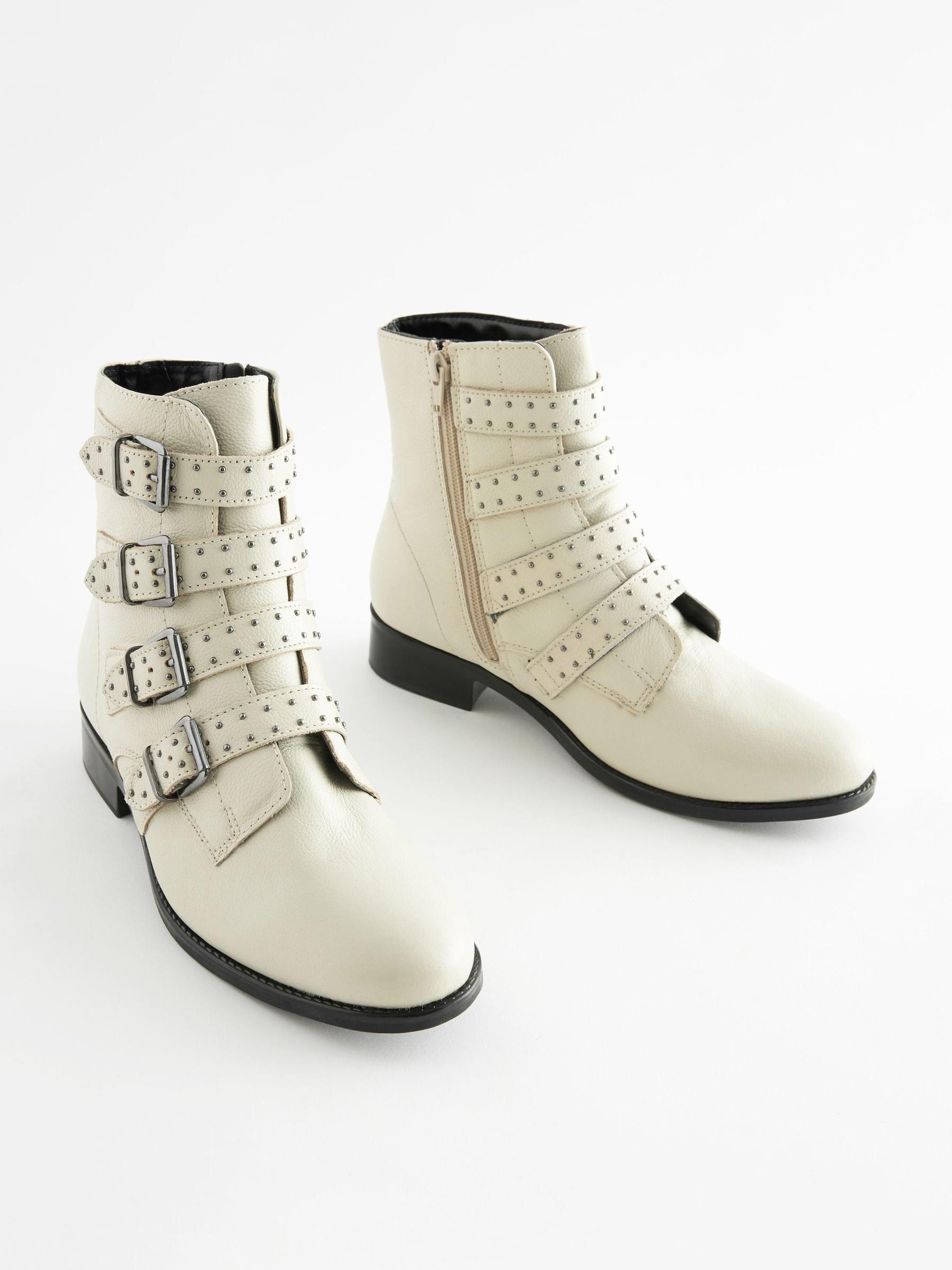 White boots with studs store