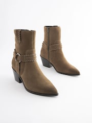 Olivgrün - Forever Comfort® Western-Stiefel mit O-Ring-Detail - Bild 3 von 7