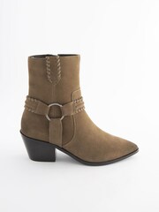 Olivgrün - Forever Comfort® Western-Stiefel mit O-Ring-Detail - Bild 4 von 7