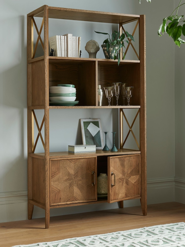 Nina Campbell Dark Oak Tedworth Shelving Unit - Image 2 of 7