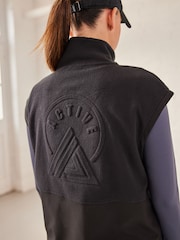 Black Next Elements Outdoor Woven Mix Embossed Gilet - Image 4 of 9