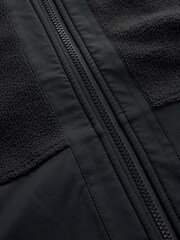 Black Next Elements Outdoor Woven Mix Embossed Gilet - Image 8 of 9