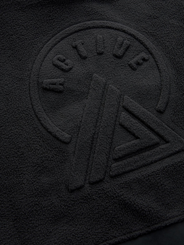 Black Next Elements Outdoor Woven Mix Embossed Gilet - Image 9 of 9