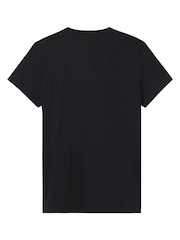 Calvin Klein Black Slim Monogram 100% Cotton T-Shirt - Image 4 of 5