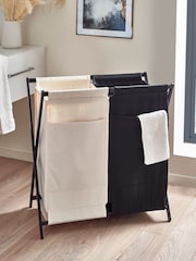 Monochrome Collapsible Sorter Laundry Basket - Image 2 of 8