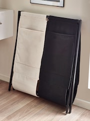 Monochrome Collapsible Sorter Laundry Basket - Image 4 of 8