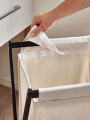 Monochrome Collapsible Sorter Laundry Basket - Image 5 of 8