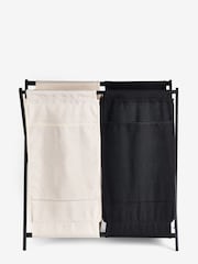 Monochrome Collapsible Sorter Laundry Basket - Image 7 of 8
