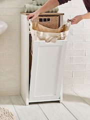 White Malvern Chalk Laundry Basket - Image 3 of 11
