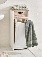 White Malvern Chalk Laundry Basket - Image 4 of 11