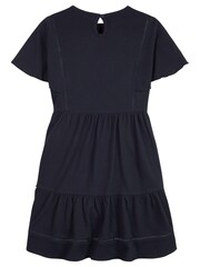 Tommy Hilfiger Kleid mit Flatterärmeln und Monogramm. Blau - Bild 1 von 3