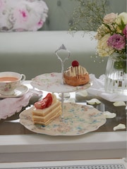 Shabby Chic by Rachel Ashwell® Blue Floral Cake Stand Fine China - Image 1 of 4