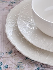 Shabby Chic by Rachel Ashwell® 12 Pack White Lace Embossed Fine China Dinner Set - Image 3 of 6