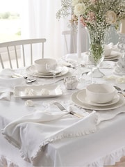 Shabby Chic by Rachel Ashwell® White Lace Embossed Fine China Platter - Image 2 of 4