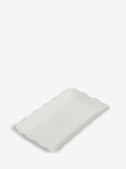 Shabby Chic by Rachel Ashwell® White Lace Embossed Fine China Platter - Image 4 of 4