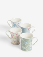 Shabby Chic by Rachel Ashwell® Multi Floral Fine China Set of 4 Mugs - Image 2 of 4