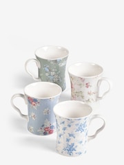 Shabby Chic by Rachel Ashwell® Multi Floral Fine China Set of 4 Mugs - Image 4 of 4