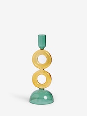 Novogratz Green/Yellow Donut Taper Candle Holder - Image 1 of 6