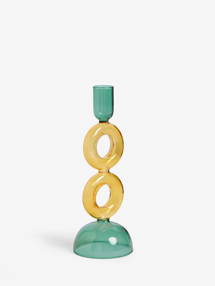 Novogratz Green/Yellow Donut Taper Candle Holder - Image 2 of 6