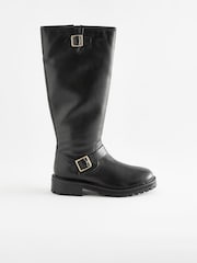 Black Forever Comfort® Buckle Detail Knee High Boots - Image 5 of 8