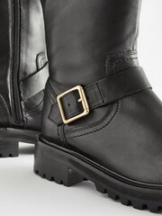 Black Forever Comfort® Buckle Detail Knee High Boots - Image 6 of 8