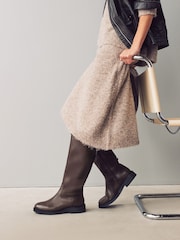 Maro Ciocolată - Cizme până la genunchi Forever Comfort ® Leather Rider - Image 2 of 7