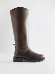 Maro Ciocolată - Cizme până la genunchi Forever Comfort ® Leather Rider - Image 4 of 7