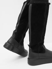 Schwarz - Forever Comfort® Fellimitat Stiefel mit Kunstpelzfutter - Bild 2 von 8