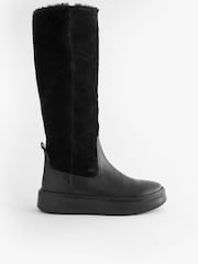 Schwarz - Forever Comfort® Fellimitat Stiefel mit Kunstpelzfutter - Bild 4 von 8