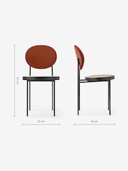 MADE.COM Orange Rumana Dining Chair - Image 3 of 3