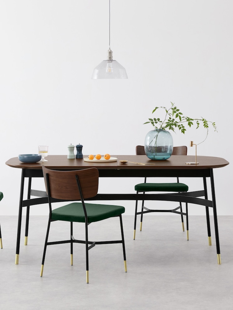 MADE.COM Set of 2 Green Amalyn Dining Chairs in Velvet - Image 1 of 4