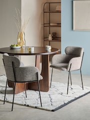MADE.COM Grey Marl Boucle Ezra Dining Chair - Image 1 of 6
