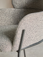 MADE.COM Grey Marl Boucle Ezra Dining Chair - Image 3 of 6