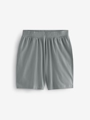 Green/Navy Blue/Bone Cream 100% Cotton Jersey Pyjamas Shorts Set 3 Pack - Image 6 of 14