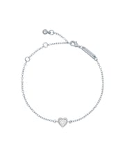 Ted Baker Silver Tone HANSAA: Crystal Heart Adjustable Bracelet - Image 1 of 7