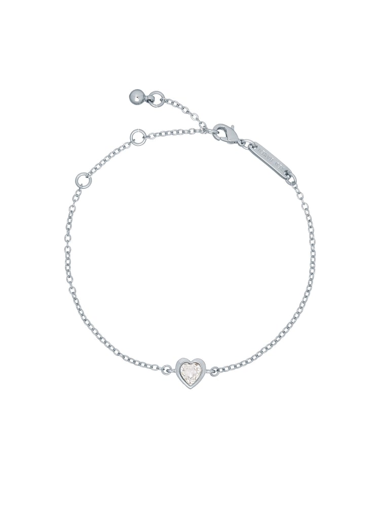 Ted Baker Silver Tone HANSAA: Crystal Heart Adjustable Bracelet - Image 1 of 7
