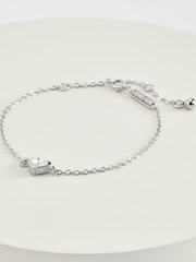 Ted Baker Silver Tone HANSAA: Crystal Heart Adjustable Bracelet - Image 4 of 7