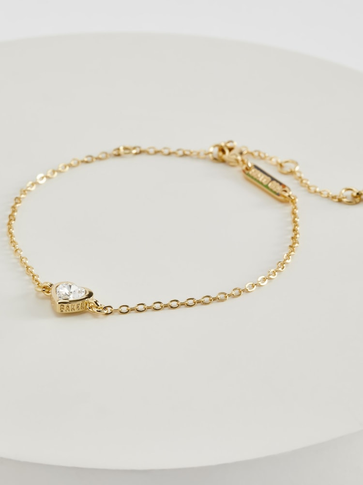 Ted Baker Gold Tone HANSAA: Crystal Heart Adjustable Bracelet - Image 2 of 8 Ted Baker Gold Tone HANSAA: Crystal Heart Adjustable Bracelet - Image 2 of 8