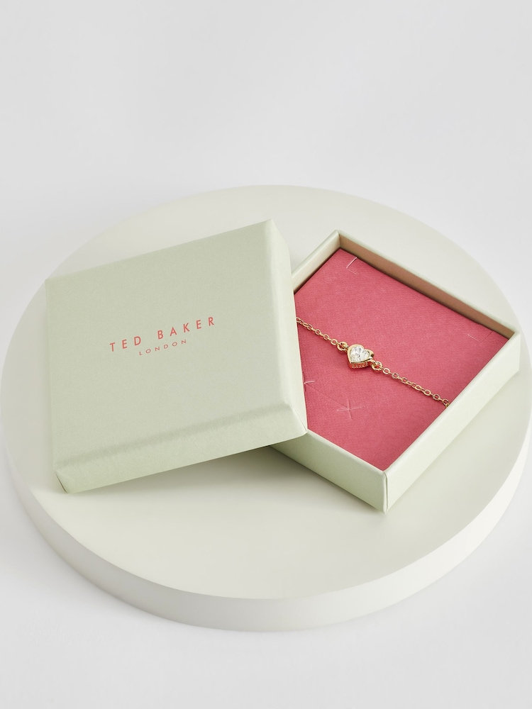 Ted Baker Gold Tone HANSAA: Crystal Heart Adjustable Bracelet - Image 8 of 8