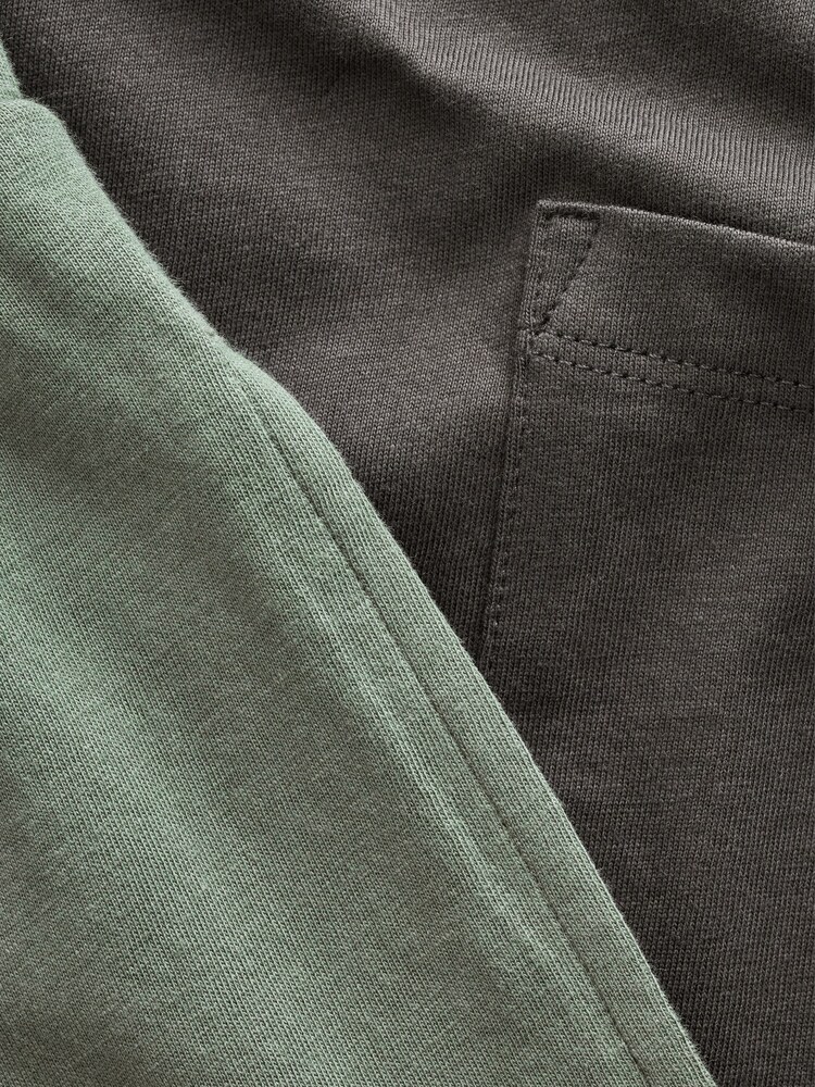 Green/Grey Cuffed Pyjamas 2 Pack - Image 4 of 4