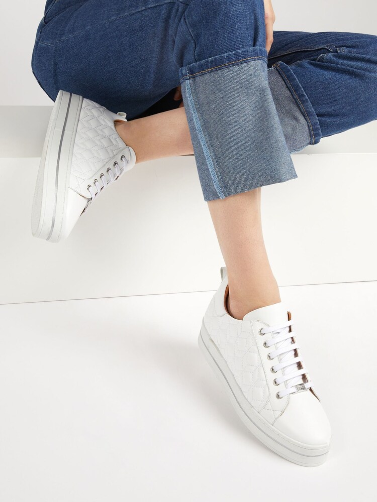 Jones Bootmaker Alexandrite Leather Quilted  Trainers - Image 7 of 7