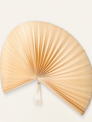 Oliver Bonas Natural Large Bamboo Fan Wall Hanging - Image 1 of 2